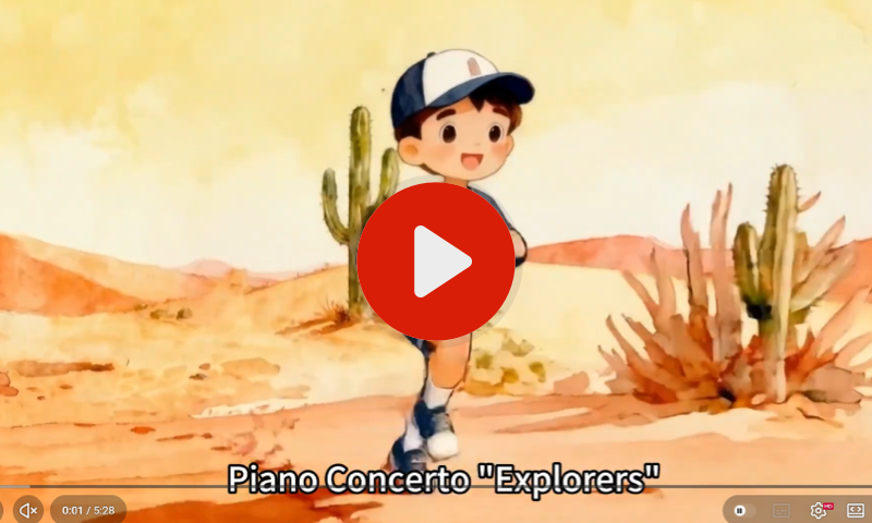 Carey Tan Original Piano Concerto No. 1 Mov 2: Sahara Runner (composed at age 11)