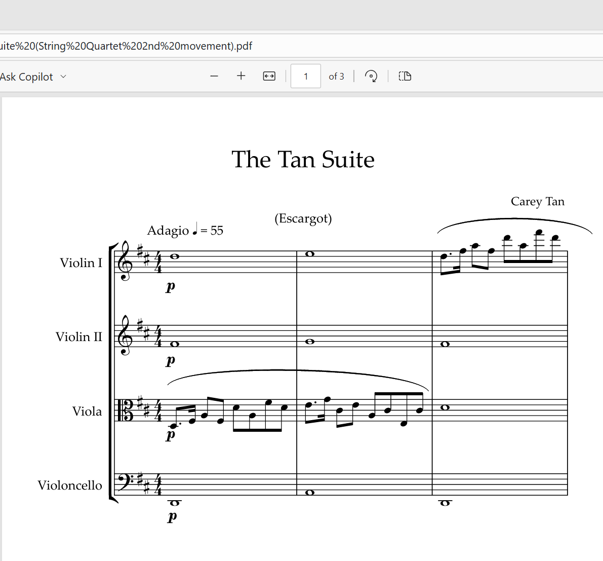 Original Socre: The Tan Suite Mov 2