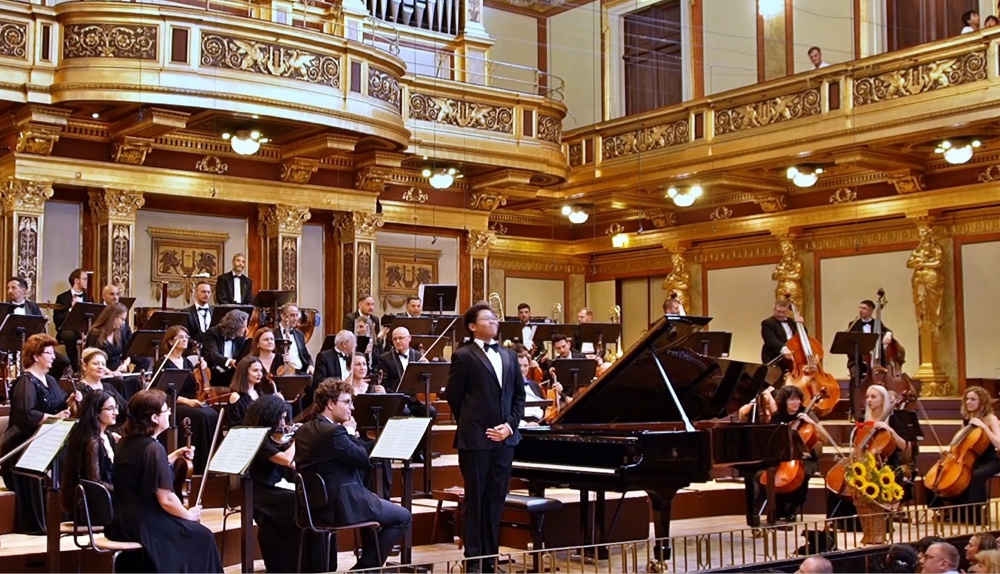 Carey Tan (age 13) Performs Original Symphony No. 2 The Cries of War in Golden Hall, Vienna